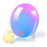 Sunrise Alarm Clock, Wake Up Light Fullscreen With Sunrise Sunset Simulation Dual Alarms Snooze Function, 10 Color Modes Atmosphere Night Lamps 8 Natural Sounds Fm Radio For Adults Kids Bedroom