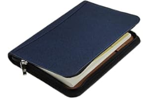 GEORGIE Liying® Business Multi-function Stationery Book in PU Leather A5 Notebook Memo Diaries Calculator Built-in Card Slot Manager Executive Compact Folder Wallet Zip Lock