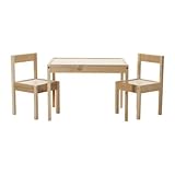IKEA LÄTT Kindertisch mit 2 Stühlen, weiß, Kiefer - 2