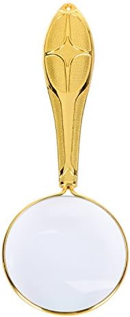 Changshengda Handheld Best Quality Mini Size Golden Metal 5x Magnifying Glass For Reading
