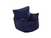 Kiddies Bean Bag Seat Arm Chair With Beans Navy Blue