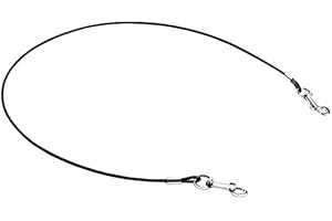 mogoko Pet Dog Car Seat Belt Restraint, Coated Stainless Steel Chew Proof Dog Vehicle Safety Tether Cable, Double Clip No-Chew Pet Car Leash Lead-40 Inch