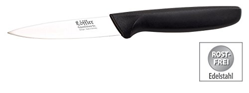Löffler Schneidewaren Co. Gemüse-/Obst-/Schälmesser aus Solingen, Edelstahl, glatte 10-cm-Klinge
