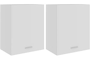 vidaXL Armadi Sospesi “Lyon” 2 pz Bianchi 50x31x60 cm