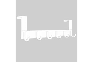 Anjuer Dörrkrok-klädhängare, slitstark, förvaring för kappa, handduk, väska, rock – 6 krokar, aluminium, borstad yta
