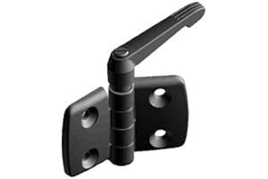 KINETIK MSystem® Hinge 60 x 60 with Clamping Function and Clamping Lever, Plastic Black, Joint Hinge, Plastic Hinge, Locking Hinge - Pack of 1