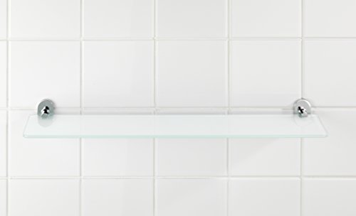 Wenko 22286100 Power-Loc Glas Wandablage Puerto Rico – Befestigen ohne bohren, Zinkdruckguss, 60 x 7 x 13 cm, Chrom - 2