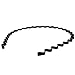FOONEE Unisex Elastic Wavy Metal Sports Hair Band Hair Hoop Headband,Black