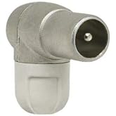 CABLEPELADO CEI Male Connector | Shielded Elbow CEI Connector Male for Coaxial Cable | Suitable for 6.8mm Coaxial Cables | Ma