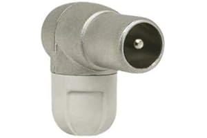 CABLEPELADO Conector CEI Macho | Conector CEI acodado blindado Macho para Cable coaxial | Apto para Cables coaxiales de 6,8mm | Macho