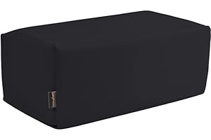 Pader Medi Tech Orthopädisches Entlastungskissen, Positurkissen 50x25x20cm I Bandscheibenkissen, Stufenkissen, Lagerungskissen für Beine mit festem Schaumkern (29 Schwarz)