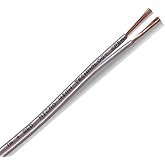 QED Performance Micro Slimline White Oxygen Free Copper (OFC) Speaker Cable for HiFi and Home Cinema Systems (10 metres)