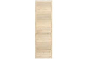 KB TOOLS Louvre Door – Pine Wood – Vented Open – Ready to Paint Internal Louvre Cupboard Doors – Slatted Wardrobe Doors – Various Sizes (1700mm (67") Height, 494mm (17.2") Width)