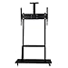 Produktbild YANGMAN TV Cart Mobile TV Stand Wheeled Height Adjustable Flat Screen Television Floor Stands mit Rolling Casters und Shelf Fits 55"bis 100" Flachbildschirme Max Can gehängt 75kg