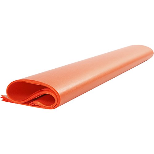 Seidenpapier, Blatt 50×70 cm, orange, 25 Blatt - 4