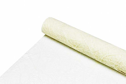 25 m x 20 cm Sizoweb® Vlies Original Tischband Tischläufer creme champagner für Hochzeit, Kommunion, Taufe, Weihnachten ...
