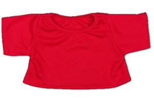 Red T-Shirt Outfit Teddy Bear Clothes Fit 14" - 18" Build-a-bear, Vermont Teddy Bears, and Make Your Own Stuffed Animals by Teddy Mountain