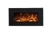 Produktbild Elektrokamin Glow Fire Neptun, Wandkamin elektrisch (1500 Watt Heizlüfter, Farbige LED-Beleuchtung; Glasscheibe, Dimmer, Fernbedienung) schwarz (Flammen mit Holzdekoration)