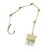 Produktbild TOOGOO(R) Goldene Gothic Punk Spike Ohr Stulpe mit Haar Kamm