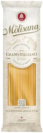La Molisana - Spaghetti Grossi n. 14, Pasta Classica da Solo Grano Italiano, Spessore Importante, Superficie Ruvida e Gusto Intenso, Confezione da 500 g