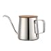 Produktbild Fornateu Edelstahl Narrow Lange Outlet Tee-Maschine Kaffeekanne Home Office Wasser-Kessel mit Holzabdeckung 350ml