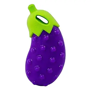 Petlicious & More? Veggie Series Eggplant Squeaky Chew Toys for Dogs & Puppies | Small & Medium Breeds (Pack of One)