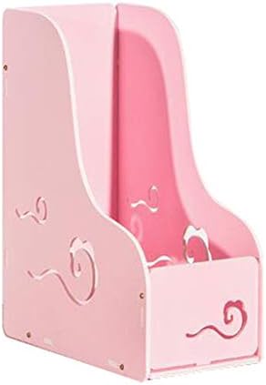 HUXIUPING Storage Box Desktop Office File Basket File A4 File Rack Finishing Information Shelf Bookshelf Shelf (color : PINK)