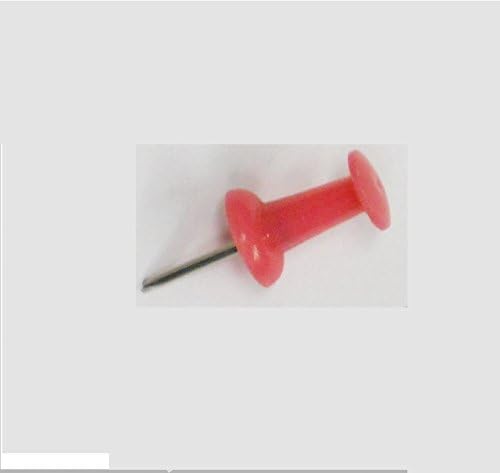 Generic Plastic Head Push Pins White Gold Silver Blue Red Green Black Pack of 100 (Pink)