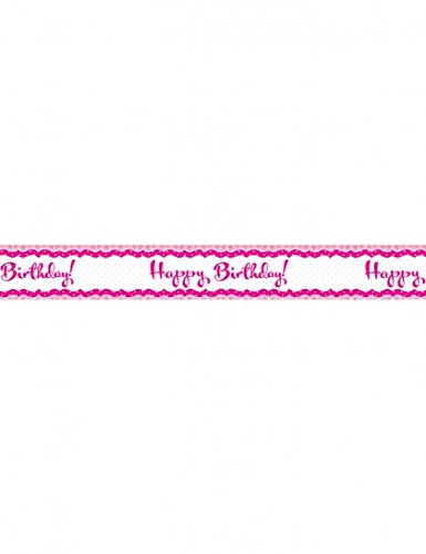 Preisvergleich Produktbild Tortenband "Pretty Pink" 100 cm