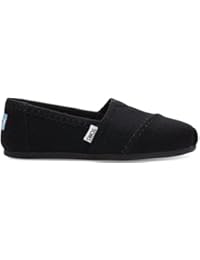 Toms Classic Negro Shearling Mujeres Espadrilles Zapatos