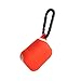 Produktbild HAIZHEN Airpods Silikon Schutzhülle Abdeckung Wireless Bluetooth Kopfhörer bei Storage Box Tasche Accessoires Sport Anti-Lost Gurt Seil für Airpods Ladeschale (Erdbeben, wasserdicht, Rutschfeste) (Farbe: Orange)
