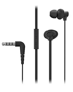 Panasonic RP-TCM130GEK Wired in Ear Earphone with Mic (Black)