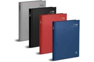 Vivaas 2024 A6 Day To Page Diary Full Page Hardback Casebound Appointment Academic Diary Day Plan Organiser For Student, Teacher, Home, Office, Business Daily Plan X 1 Random Color Sent