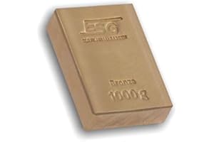 PRECIOUS & VALUABLE METALS / Lingote de bronce de 1kg, bellamente acuñado, pulido y grabado en prestigiosa refinería alemana de metales preciosos