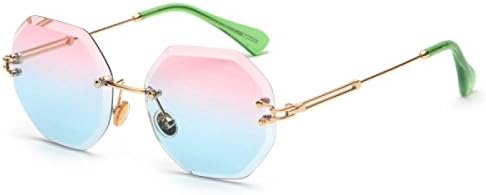 Rimless Sunglasses New Designer Sunglasses Mirror Sunglasses Fashion Eyewear For Women,1-OneSize