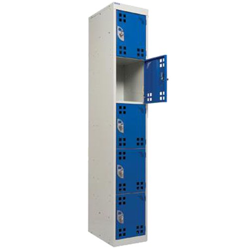Action Handling BL1845456SX-Light Blue Solid Door Tool Charging Locker, 6 Tiers, Standard Plug, 1800 mm Height, 450 mm Width, 450 mm Depth, Light Blue