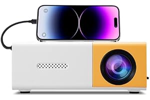 Goshyda Mini Projector, 1080p FHD Portable Projector, Auto Correction Movie Projector Kompatibel med Smarttelefon Bärbara Streamingpinnar, Inomhus Utomhusbruk