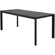 Chicreat T243 Tavolo da Giardino allungabile, Alluminio, Colore Carbone, 127-180 x 77 x 71,5 cm, Metallo, Black, 180 x 77 x 71.5 cm