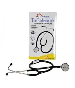 Dr Morepen ST-07 Stainless Steel Stethoscope (Black)