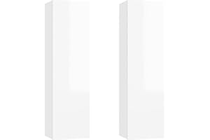 Tidyard Mobile per TV da Parete 2 pz Moderno in Truciolato 30,5x30x90/110 cm,Mobile TV a Muro Moderno 2 pz,Armadietto per TV 2 pz Moderno da Parete,Armadietto per TV a Muro Moderno