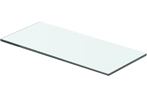 WIFESE Panneau pour Étagère Verre Trempé Transparent 40x12 cm Épaisseur 8 mm Étagère de Maison Magasin Tablette Salle de Bain Chambre à Coucher Autres Accessoires de Salon Étagère de Douche