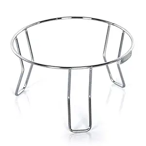 Unique Empire Fancy Water Pot and Matka Stand Stainless Steel Pot Stand Kitchen Rack Chrome Plated Plant Pot Stand(Silver)