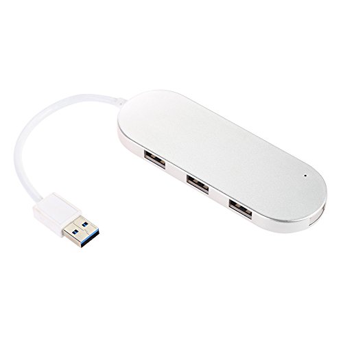 TurnRaise 3 Port Aluminium USB 3.0 Hub mit Multi-In-1 Kartenleser für iMac, MacBook, MacBook Pro, MacBook Air, Mac Mini, oder andere PC (USB-Hub)