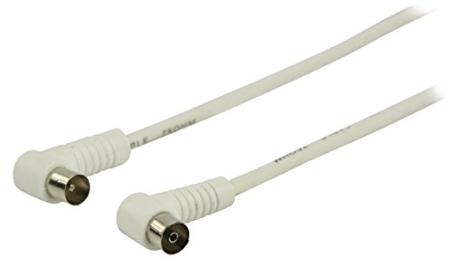 Preisvergleich Produktbild Valueline VLSP40100W250 Koaxial-Antennenkabel Stecker Kupplung 25 m weiß