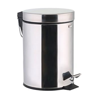 Edelstahl Abfalleimer 3 Liter - Treteimer für Küche oder Bad