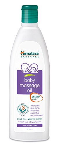Himalaya Herbals Baby Massage Oil Olive Oil Winter Cherry Improves Skin Tone Provieds Essential Nourishment