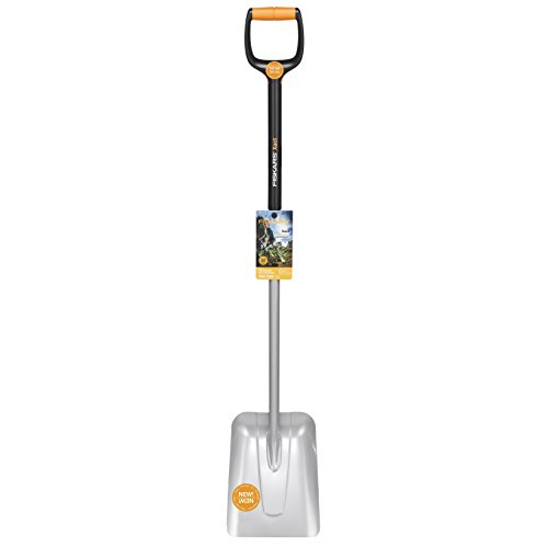 Fiskars Schaufel, Breite 23 cm, Länge 130 cm, Qualitätsstahl-Blatt/Glasfaserverstärkter Kunststoff-Stiel, Schwarz/Orange, Xact, 1003688 - 7