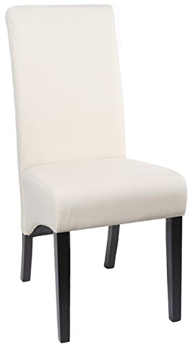 SixBros. Esszimmerstuhl Polsterstuhl Massiv Buche Wenge/Creme 6001B-WC