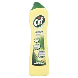 Cif Abrasive Surface Cleaner Cream, Lemon| Kitchen & Bathroom, Removes Grease, Dirt &