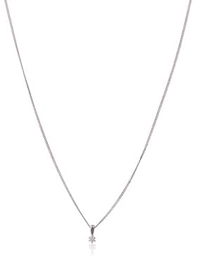 Diamore Damen Halskette 925 Sterling Silber Diamant 0,06 ct